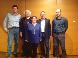 v.l. Kruse (IHK), Kobel (verdi), Becker (AfA RN), Lutz (AfA BW), Stauffenberg (BUND)