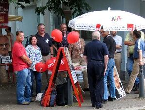 Die AfA in Eppelheim; 2. v. links Hannelore, daneben Gisbert